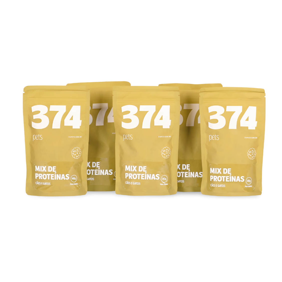 KIT 5 SNACKS 374 - MIX DE PROTEÍNAS - 140G
