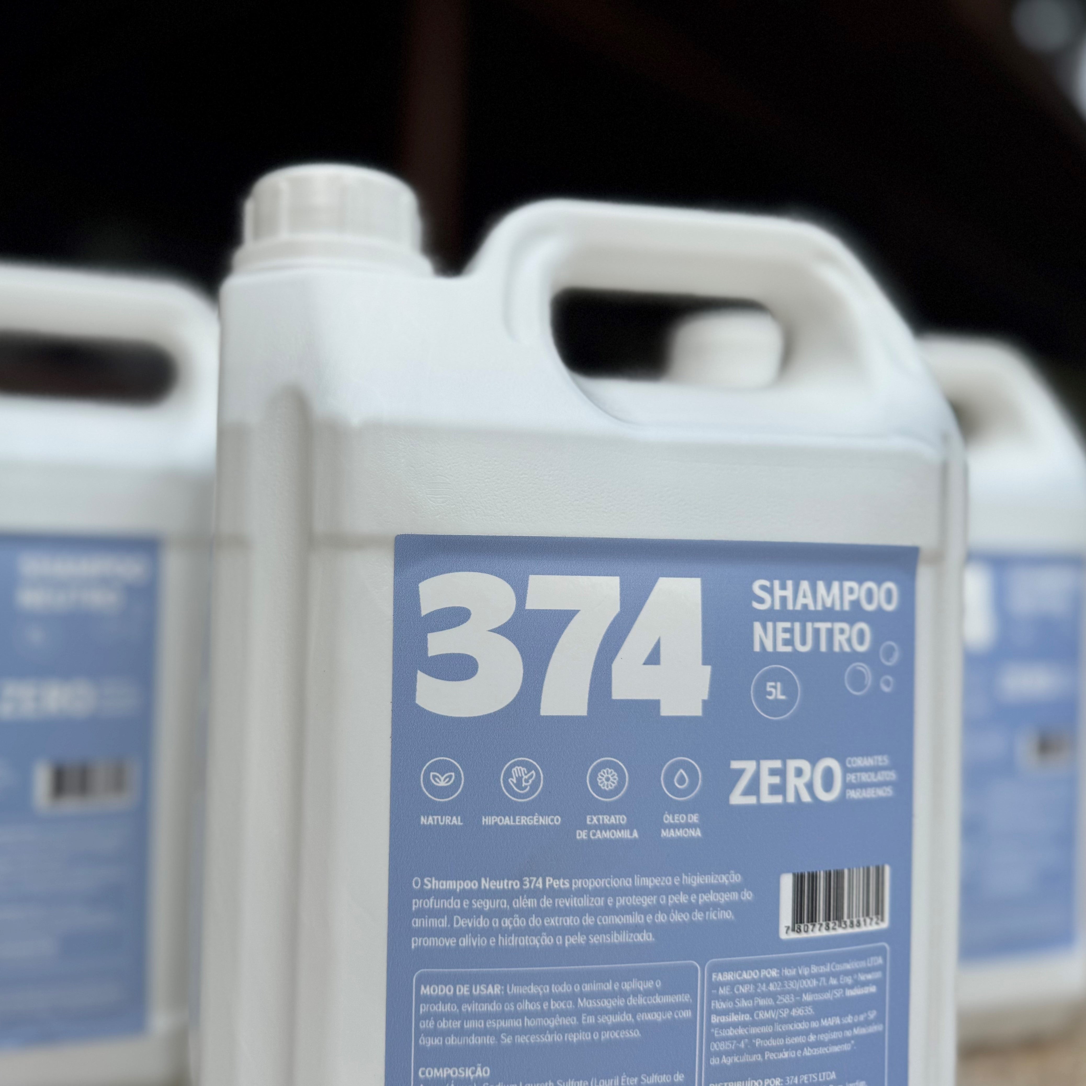 SHAMPOO HIPOALERGÊNICO 374 PETS (5L)