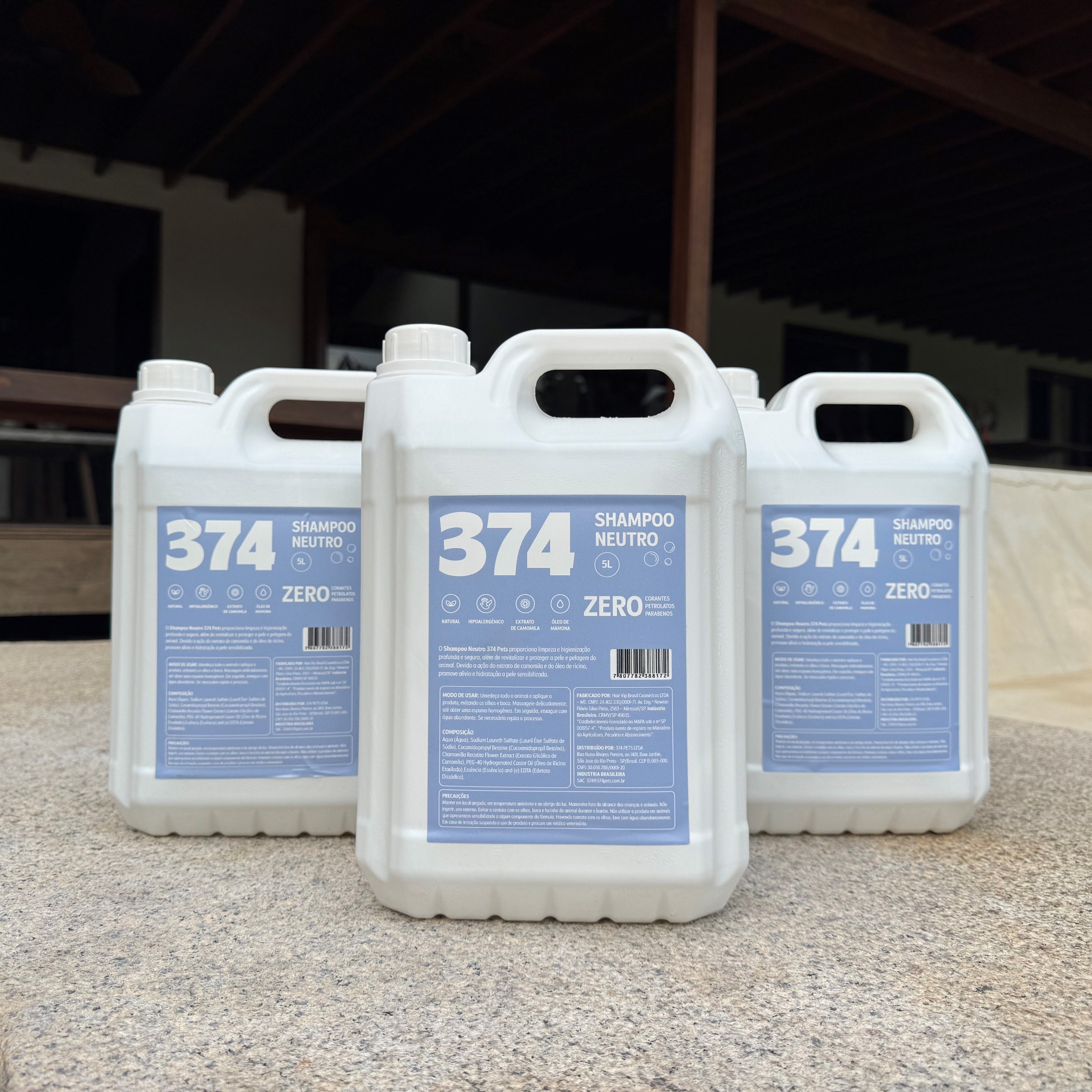 SHAMPOO HIPOALERGÊNICO 374 PETS (5L)