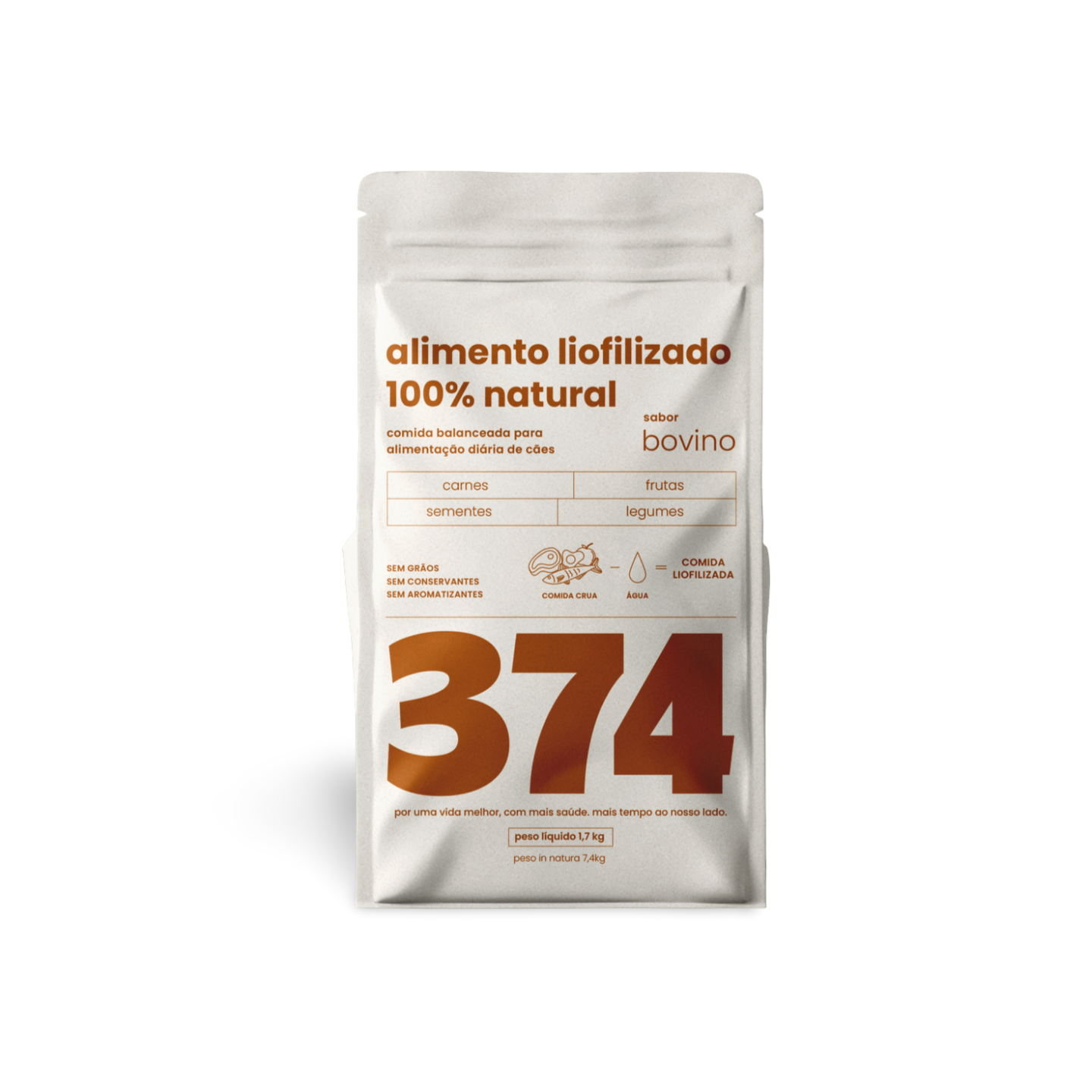 COMIDA NATURAL 374 - BOVINA - 1,7kg