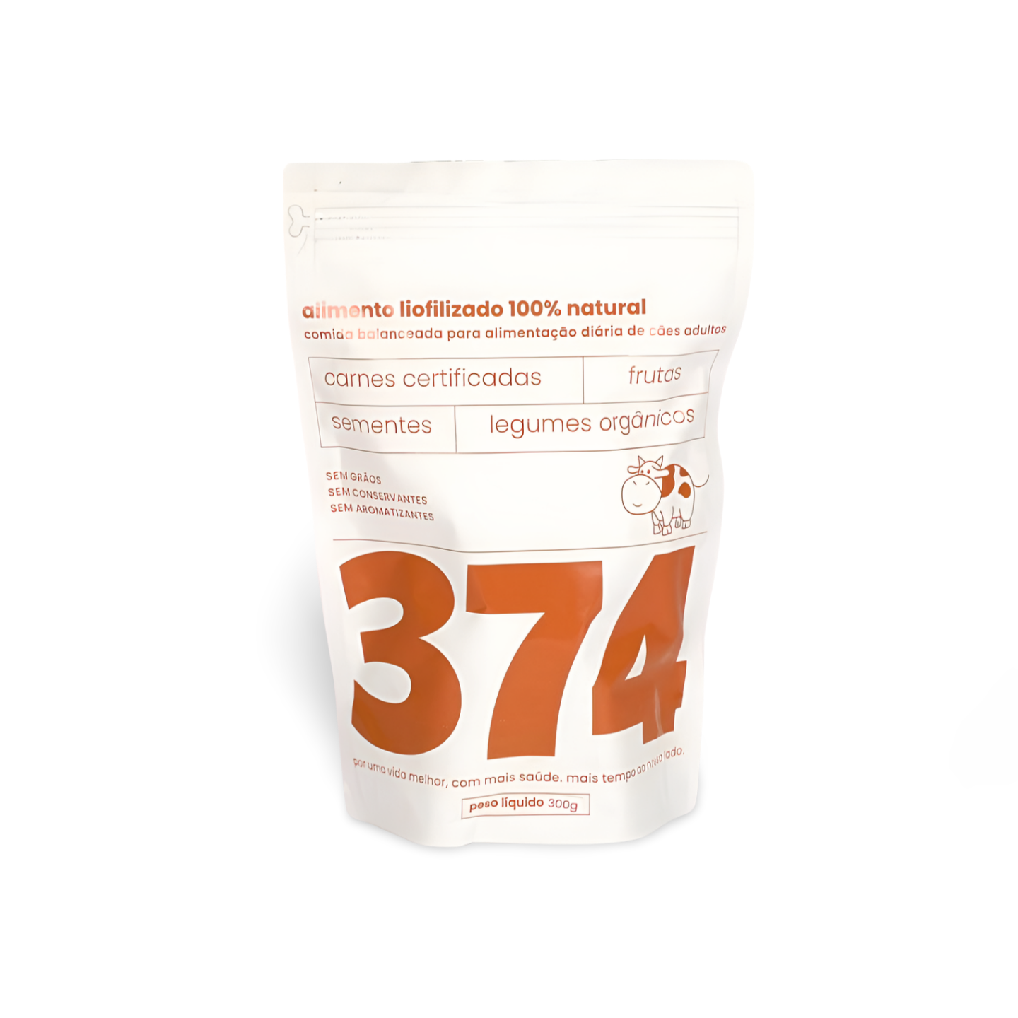 COMIDA NATURAL 374 - BOVINA - 300G