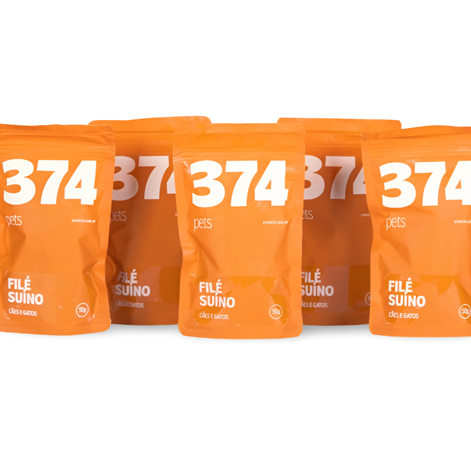 KIT 5 SNACKS 374 - FILÉ MIGNON SUÍNO - 50G
