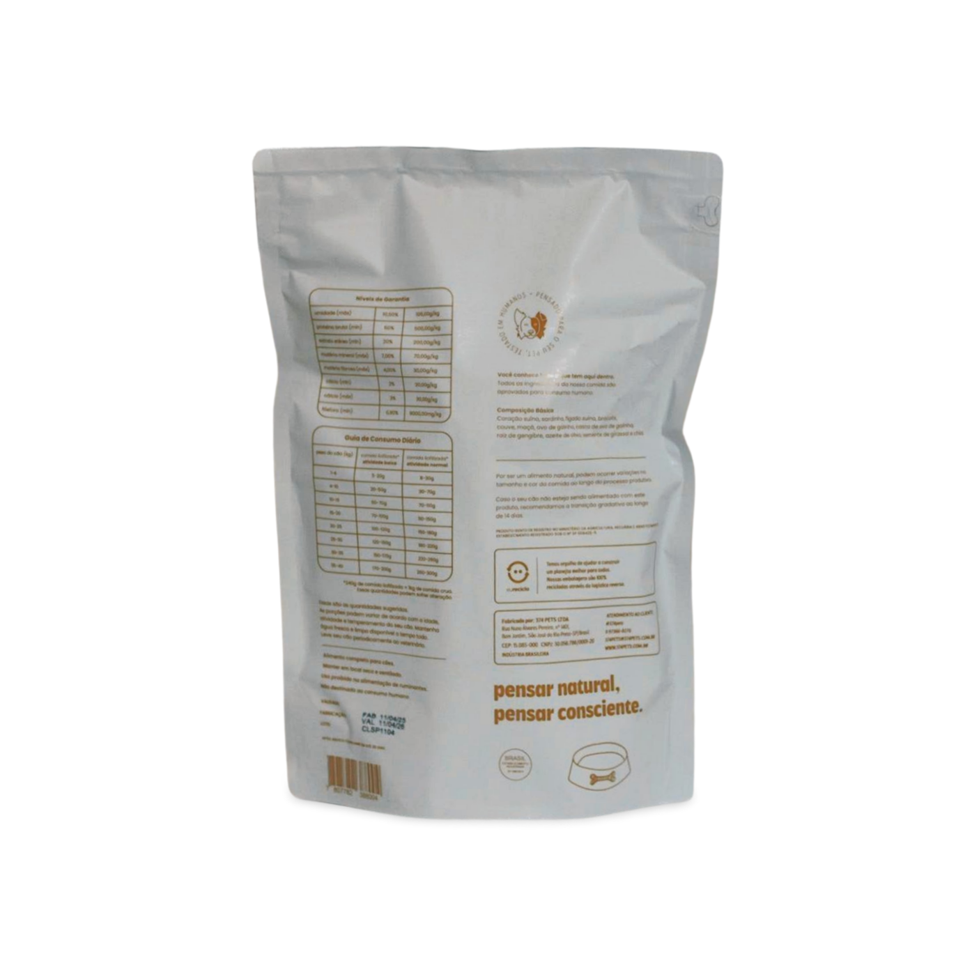 COMIDA NATURAL 374 - SUÍNA - 300G